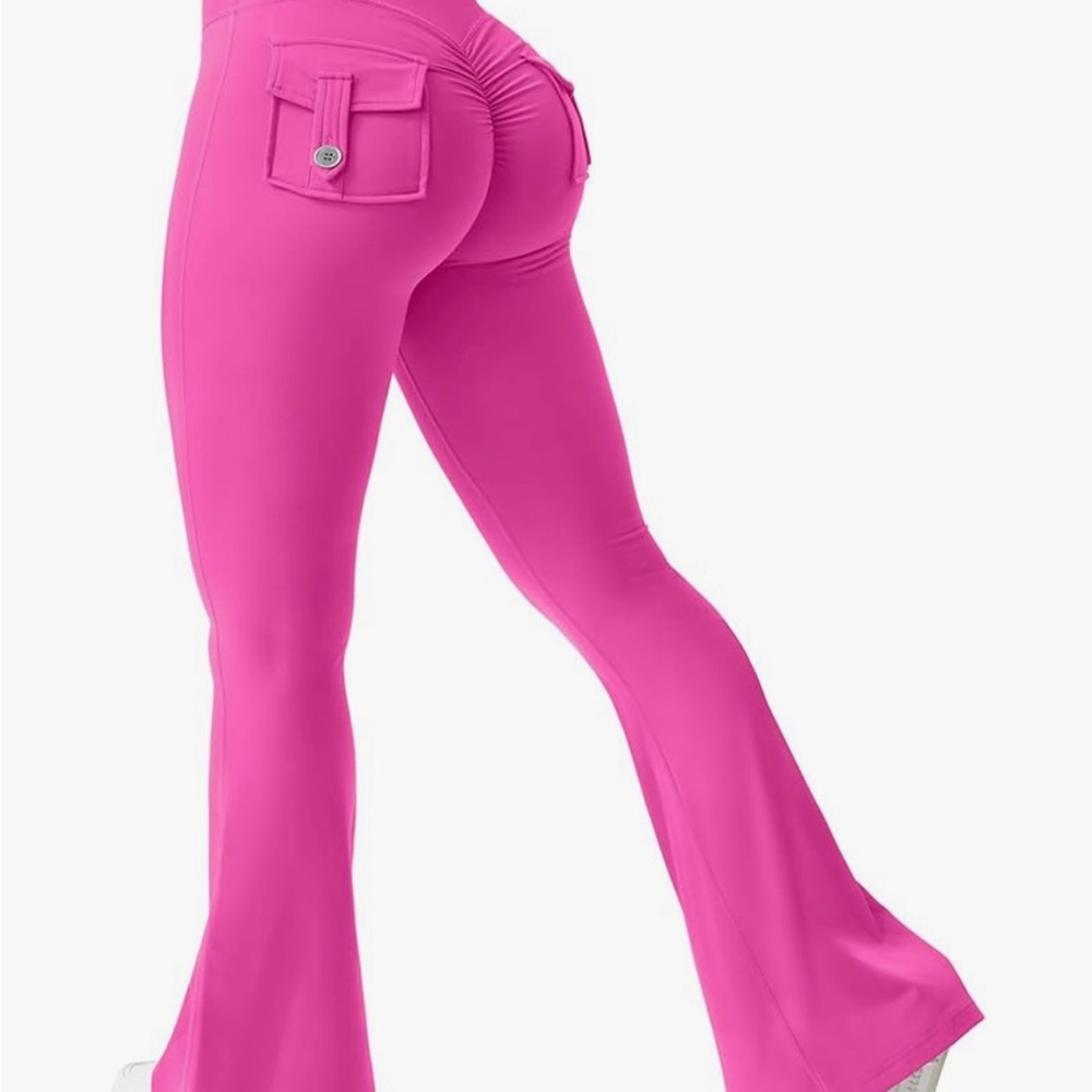 Vibrant Pink Flare Leggings